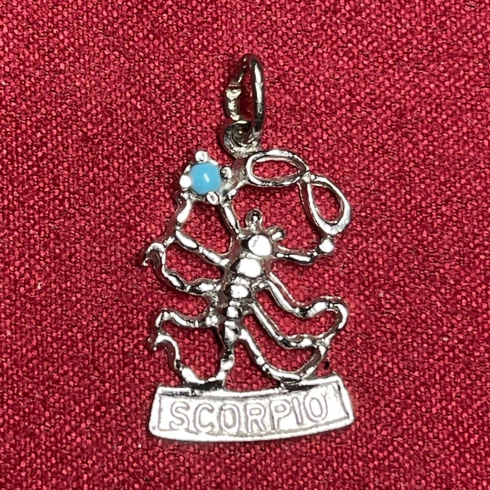 Vintage Sterling Silver Scorpio Zodiac Charm.